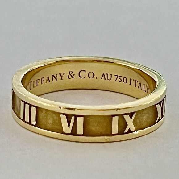 Retired Tiffany & Co. Atlas  Band - 18k Yellow Gold - sz 5.5 - Picture 4 of 16